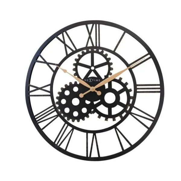 "Birmingham" - wall clock, Ø 50 cm, black