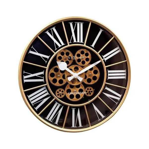 "William" - Wall Clock - Ø 50 cm - black