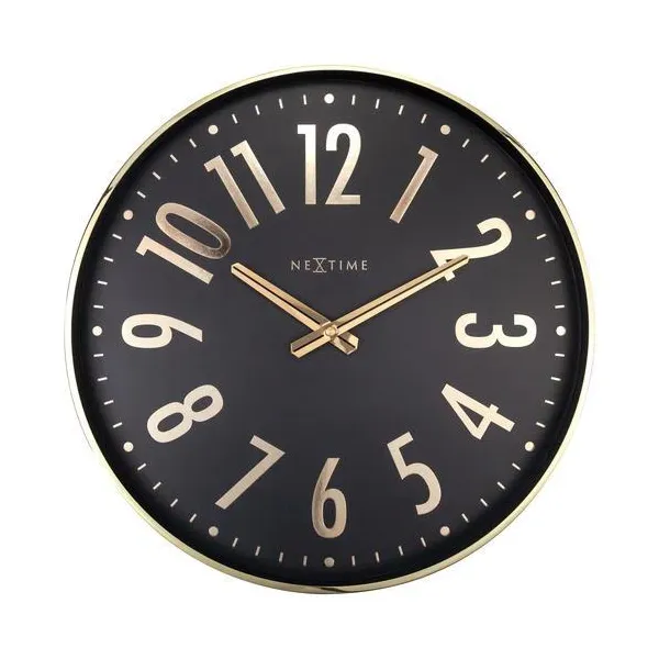 "Alchemy" - wall clock, Ø 40 cm, black