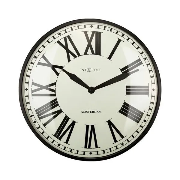 "New Amsterdam" - wall clock, Ø 40 cm, white