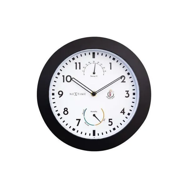 "Daisy" - wall clock, Ø 25.5 cm, black