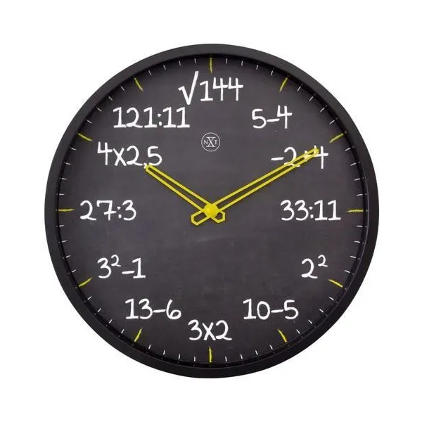 Wanduhr - Ø 30 cm - Maths