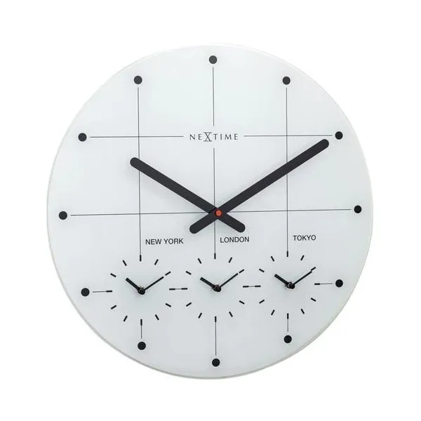 Wanduhr - Ø 43 cm - weiß - Big City