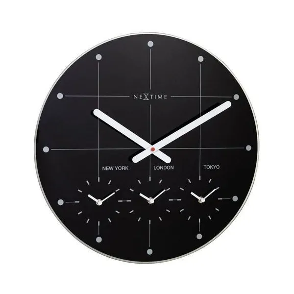 Wanduhr - Ø 43 cm - schwarz - Big City
