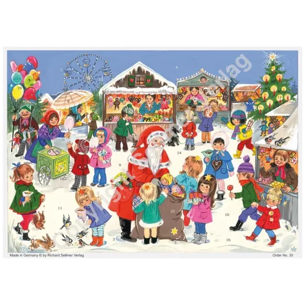 SELLMER-30 - Advent calendar A4 - Christmas market