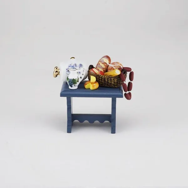001.505/0 - Miniature, small blue side table "Vesper