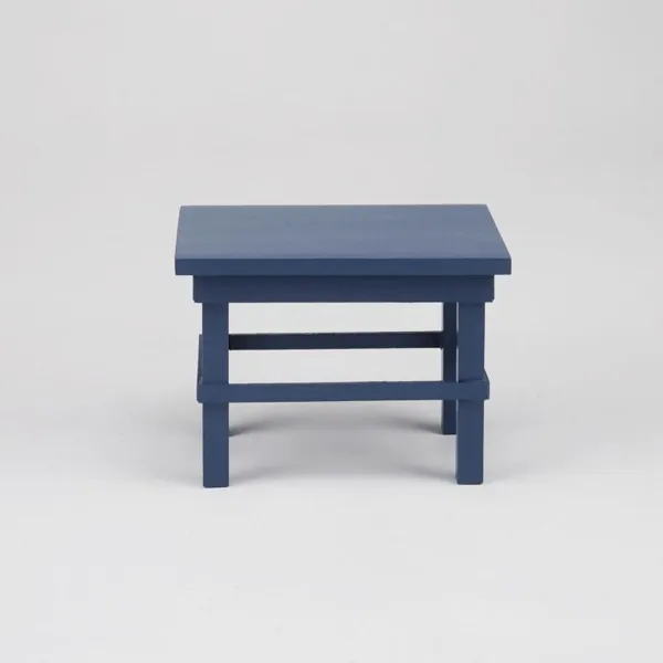 001.553/9 - Miniature, small blue kitchen table, empty