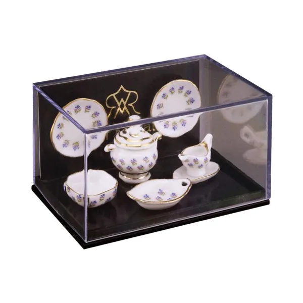 001.584/6 - Miniature, Dining Service for 2 Persons "Blue Flower