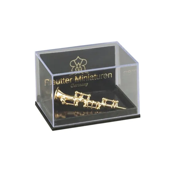 001.728/3 - Miniature, golden metal clarinet