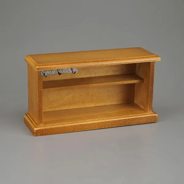 Kitchen counter in wood with metal hangers