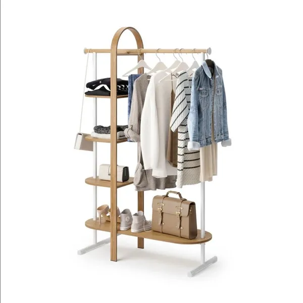 BELLWOOD Garment Rack, white/natural