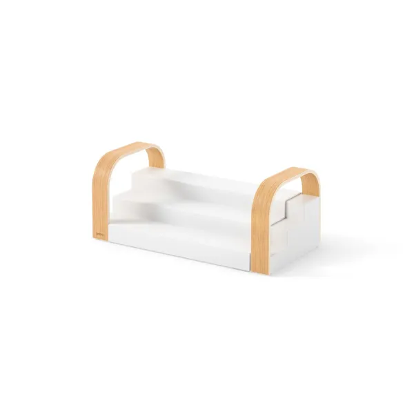 BELLWOOD 3-Tier Spice Shelf, white/nature