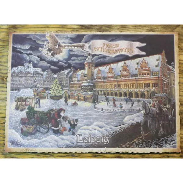 5035 - Postcard Christmas market (with mica)