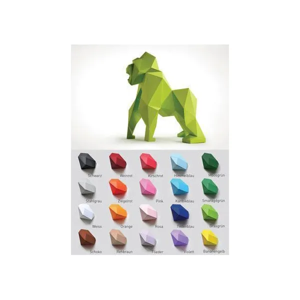 GORILLA_HIMMELBLAU - Bastelset Gorilla himmelblau