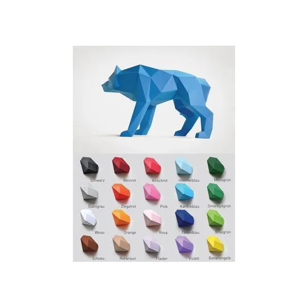 WOLF_SMARAGDGRÜN - Bastelset Wolf smaragdgrün