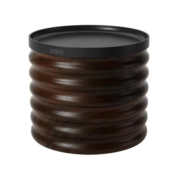 1021398-048 - TESORA WOOD STORAGE BOX BLK/WAL