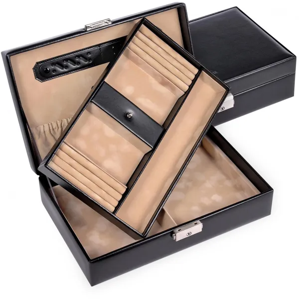 41.107.010443 - Jewellery box Ilka new classic black leather
