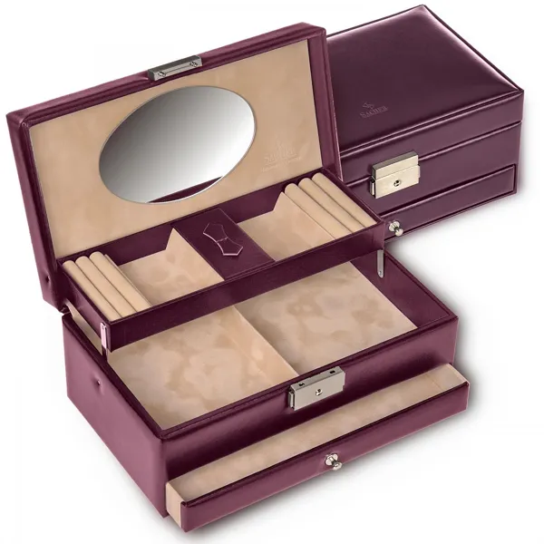 35.107.010143 - Jewellery box Hanna new classic bordeaux leather