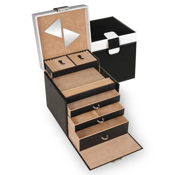 80.000.517643 - Jewellery box Lisa nero bianco black
