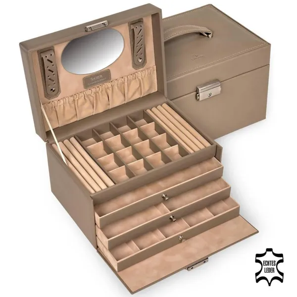 77.107.565943 - Jewellery box Lena nature taupe leather