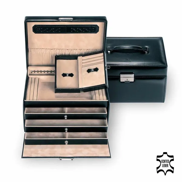 69.110.010443 - Jewellery box Julia new classic black leather