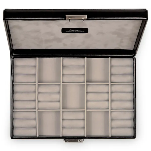 M9.A09.010421 - Case for rings ear studs etc. VARIO CASO vario caso black leather