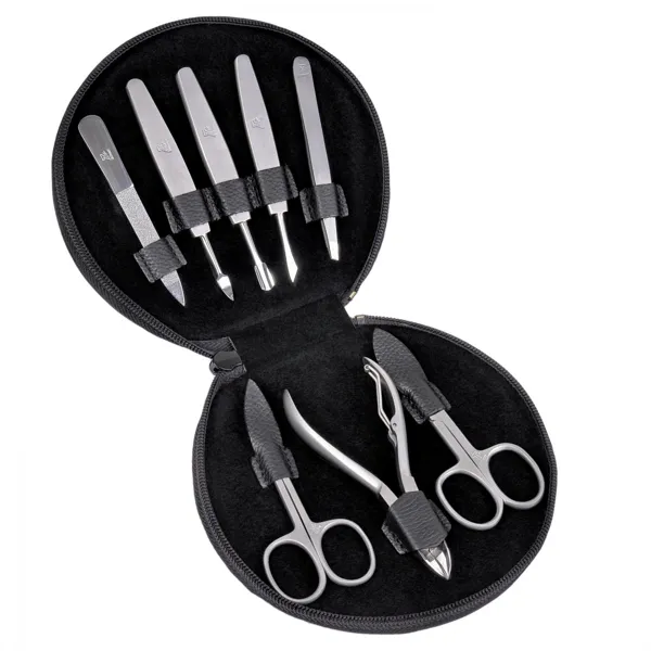 TR500R.1504 - 8-piece manicure case manicure set black leather