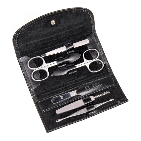 TT400R.0104 - 6-piece manicure case Manicure set black leather
