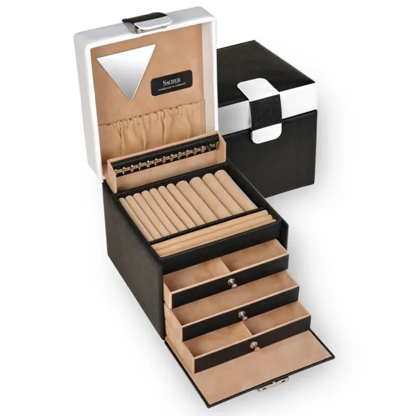 28.000.517643 - Jewellery box Erika nero bianco black