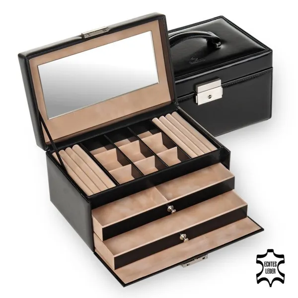 25.107.010443 - Jewellery box Elly new classic black leather