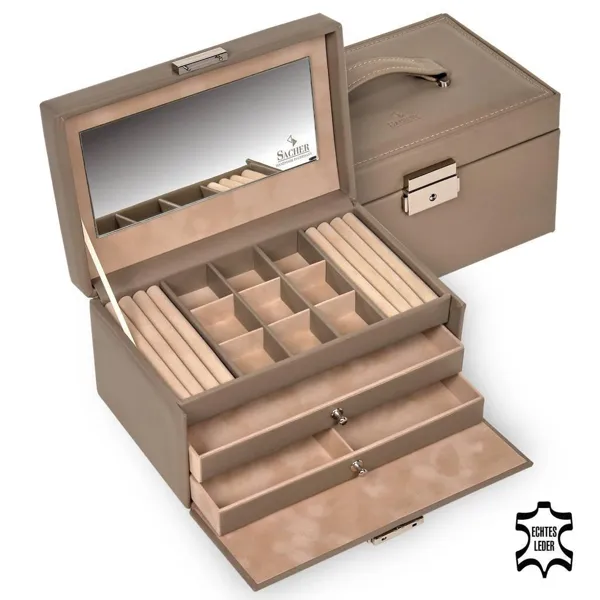 25.107.565943 - Jewellery box Elly nature taupe leather