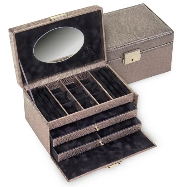 25.505.135904 - Jewellery box Elly lagarto / taupe