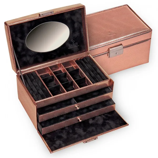 25.505.130204 - Jewellery box Elly lagarto / rose gold