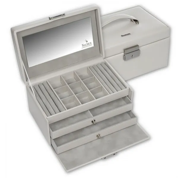 25.518.561821 - Jewellery box Elly elegance / sand (full cowhide)