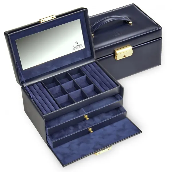 25.301.014023 - Jewellery box Elly acuro navy leather