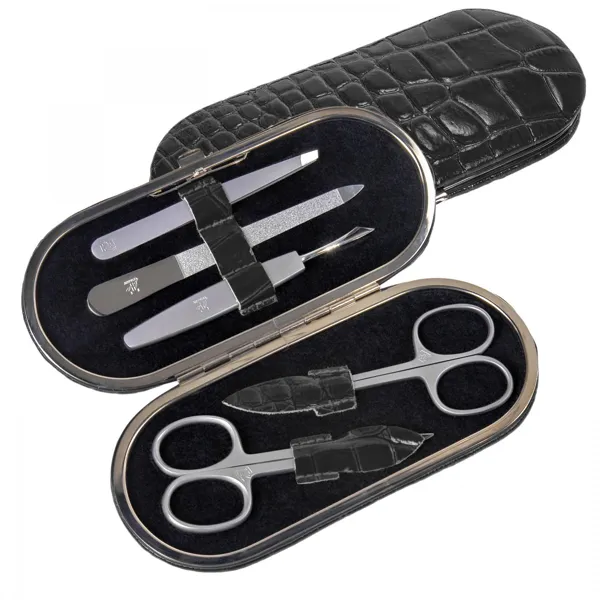 TF200R.1004 - 5-piece manicure case manicure set black leather