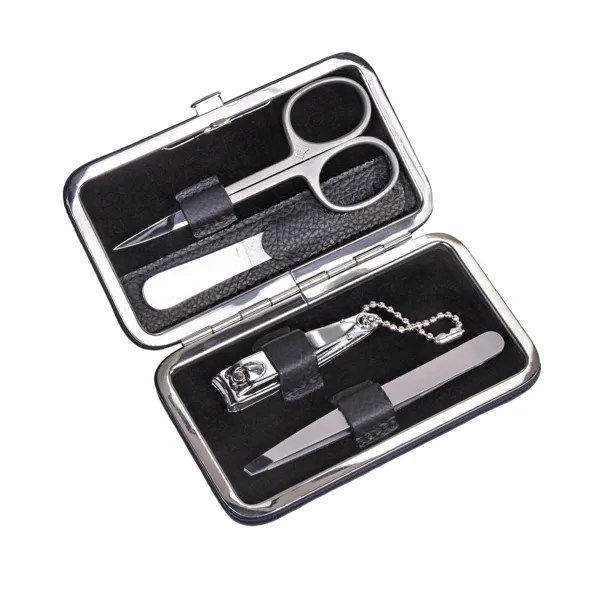 TF100R.1504 - 4-piece manicure case manicure set black leather