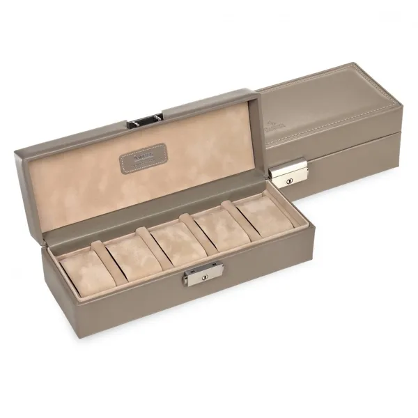 1015.565943 - Watch case for 5 watches nature taupe leather