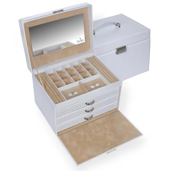 M8.001.012043 - Jewellery case Victoria vario white leather