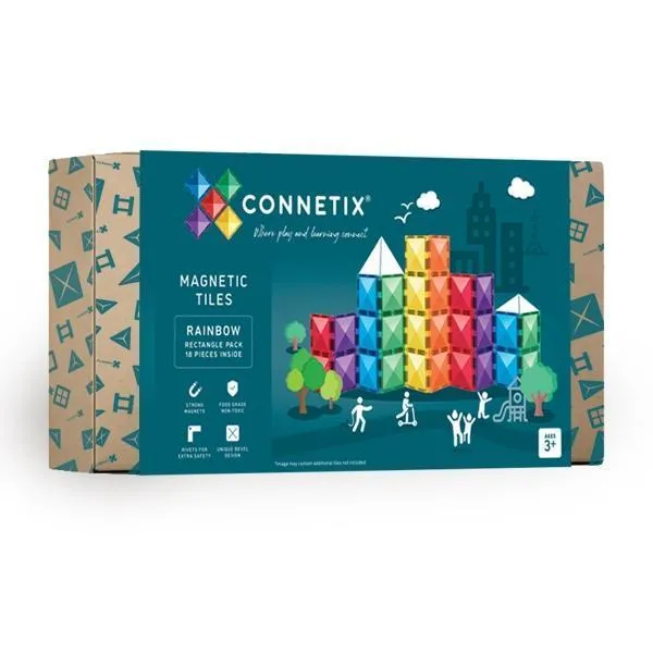 CT-R-00018-RE - Rainbow Rectangle Pack 18 pc