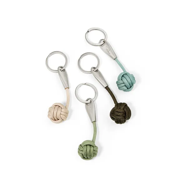 Knot Hamburger knot key ring, turquoise