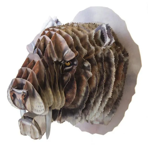 8601 - 3D animal head "Sabre-toothed tiger"
