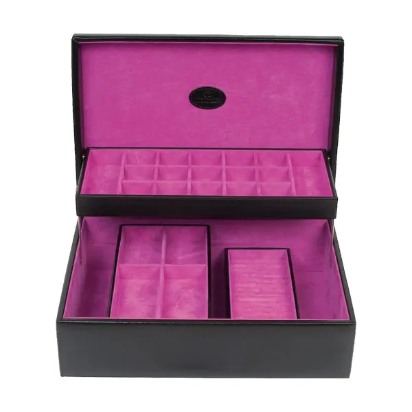 803350.09 - Charmbox mit 2 herausnehmbaren Einsätze Merino Moda schwarz