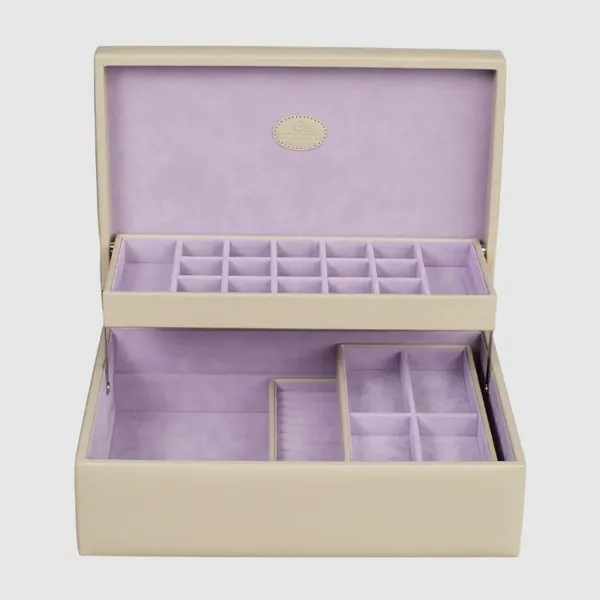 803350.12 - Charmbox mit 2 herausnehmbaren Einsätze Merino Moda beige
