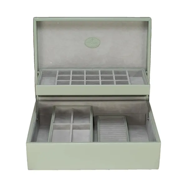 803350.14 - Charmbox mit 2 herausnehmbaren Einsätze Merino Moda salbei