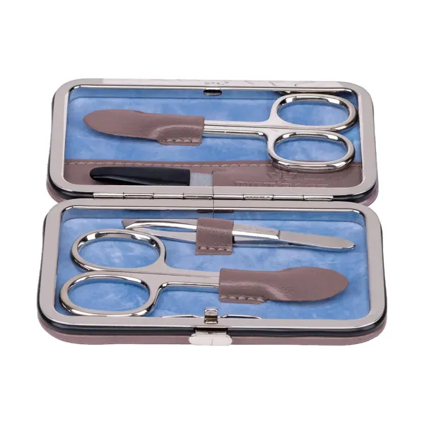 803665.07 - 4-piece manicure case Merino Moda grey