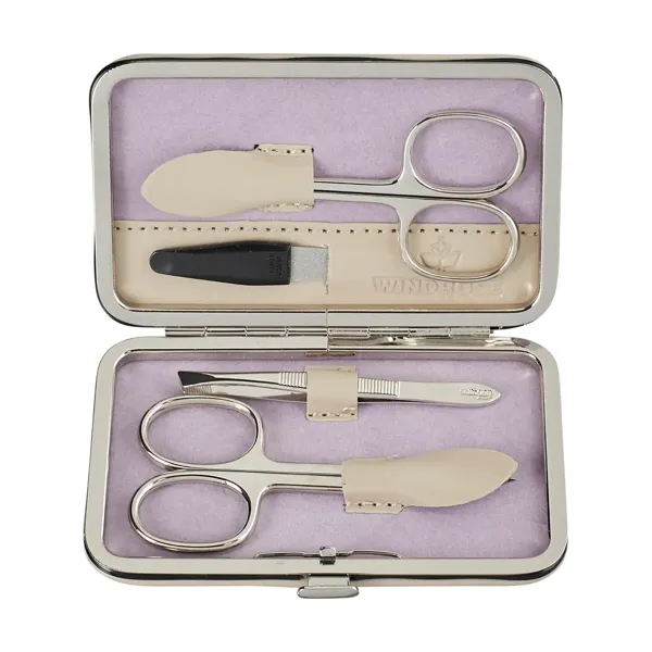 803665.12 - 4-piece manicure case Merino Moda beige