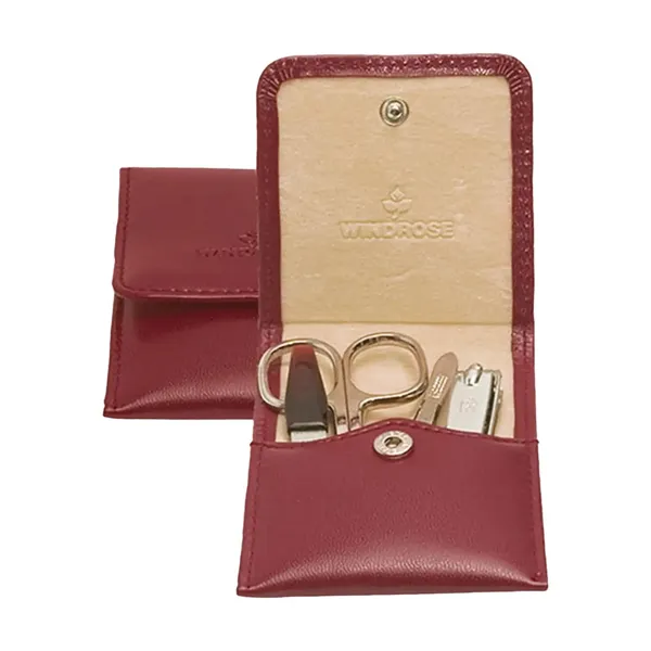 803682.00 - 4-piece manicure case Merino red