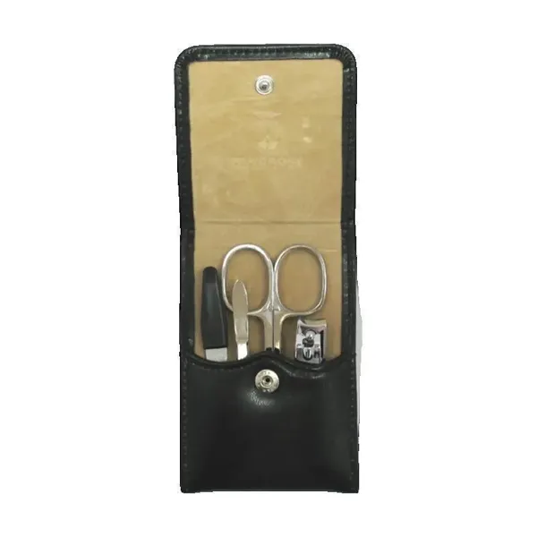 803682.08 - 4-piece manicure case Merino black