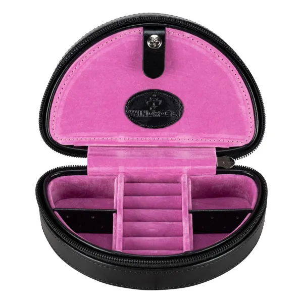 803924.09 - Small jewellery case with zip Merino Moda black